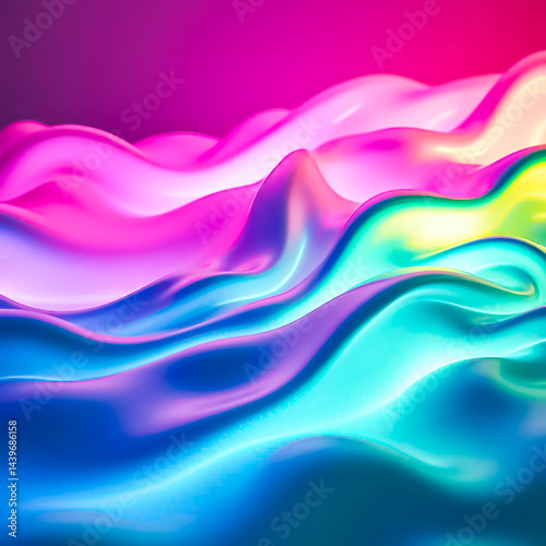 Vibrant Abstract Colorful 3D Twisted Shapes Background