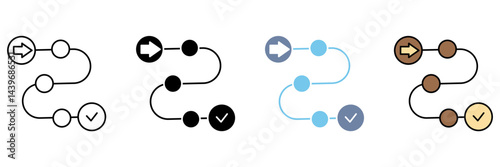 product roadmap concept line icon. Simple element illustration.