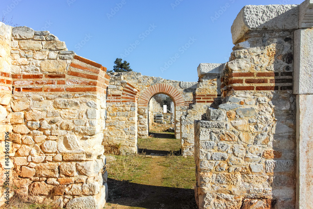 Ruins at archaeological area of Philippi, Greece