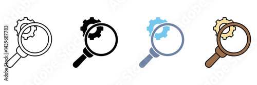 r & d concept line icon. Simple element illustration.