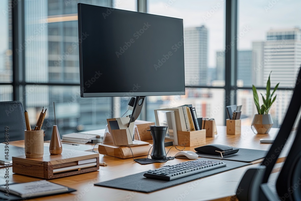 Naklejka premium Essential Office Accessories to Boost Productivity in Corporate Workspaces