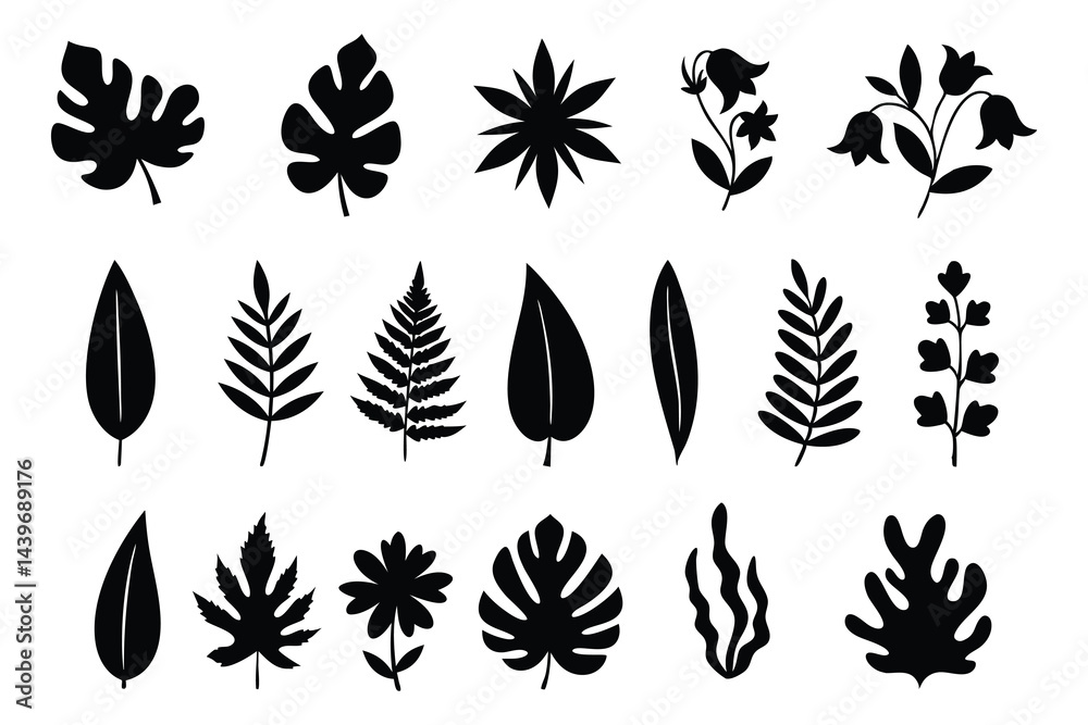 Fototapeta premium Botanical Silhouette Collection