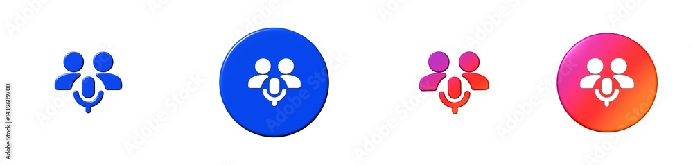 adaptive audio mic audio video 3D icon adaptive audio mic audio video 3D icon