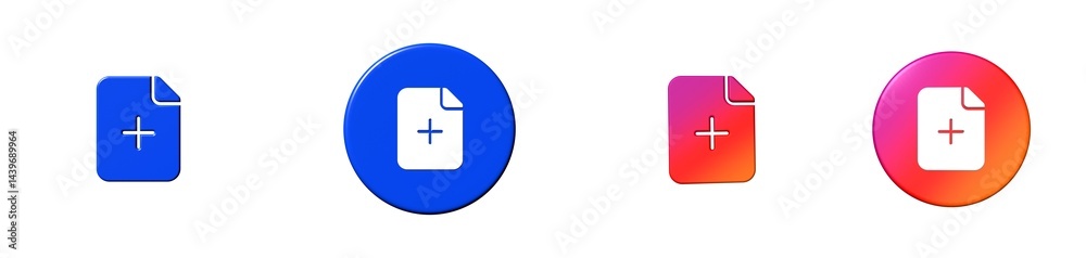 add file file and folders 3D icon add file file and folders 3D icon