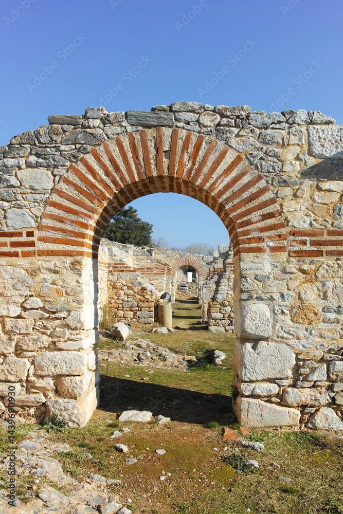 Ruins at archaeological area of Philippi, Greece