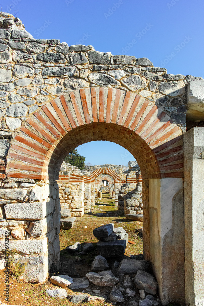 Ruins at archaeological area of Philippi, Greece