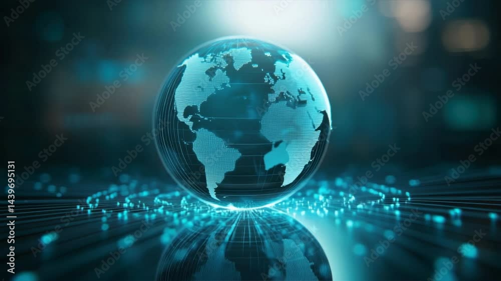 A glowing globe with a digital network background, symbolizing global connectivity and technological advancement. A glowing globe with a digital network background, symbolizing global connectivity and technological advancement.