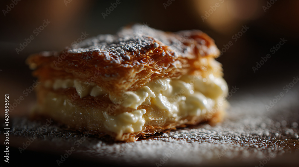 Creamy layered pastry