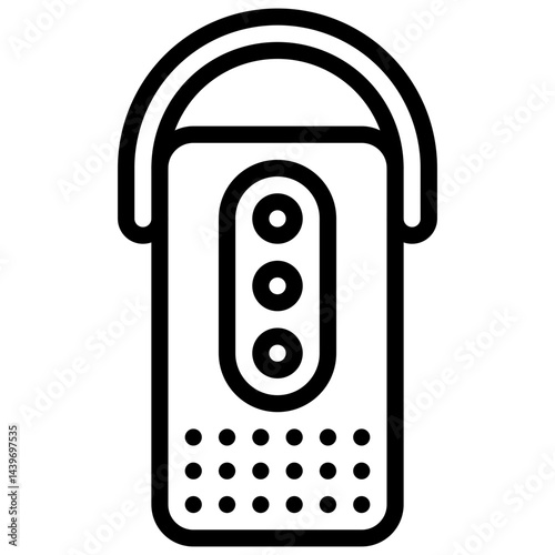 Portable speaker. Editable stroke vector icon.
