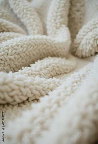 close up of a blanket that is white