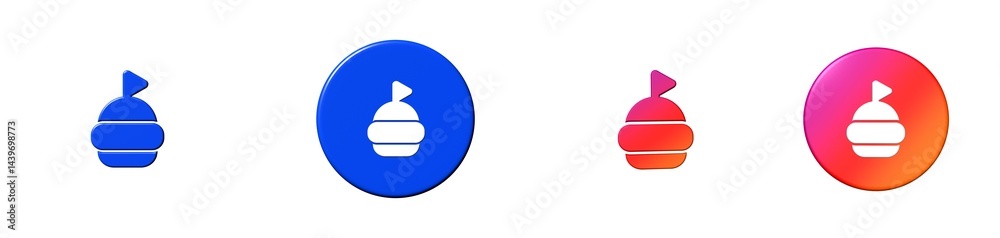 burger birthday 3D icon burger birthday 3D icon