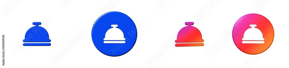 Obraz premium call bell phosphor 3D icon