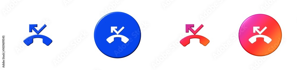 call notification 3D icon call notification 3D icon