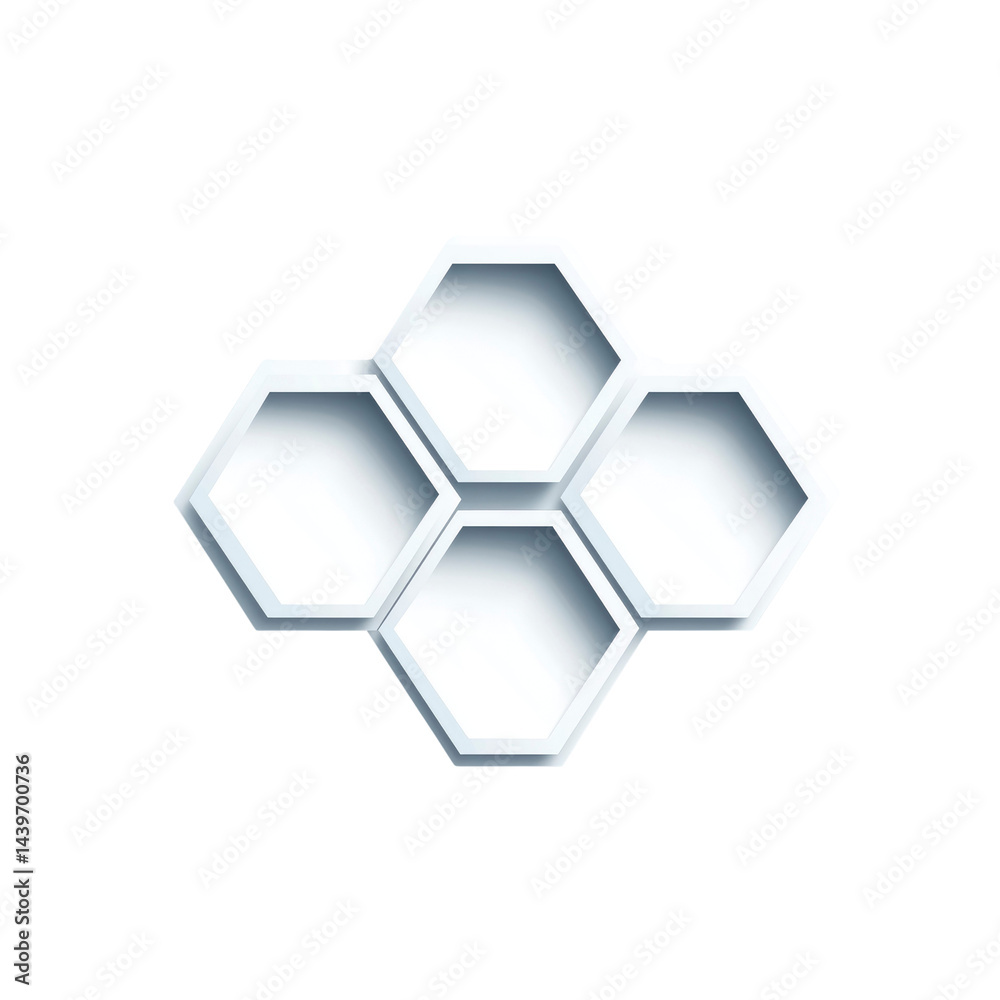 Abstract White Hexagon Pattern Modern Geometric Design Element Abstract White Hexagon Pattern Modern Geometric Design Element