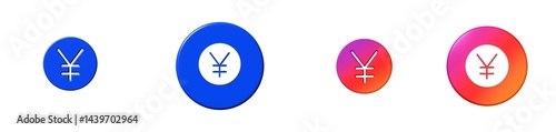 Free Download currency jpy phosphor 3D icon - GFXLoad