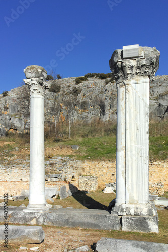 Obraz na płótnie Ruins at archaeological area of Philippi, Greece w salonie