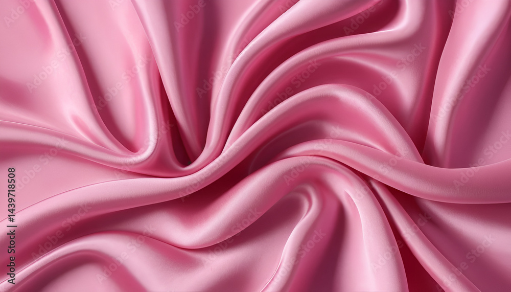 Obraz premium Soft, flowing pink satin fabric
