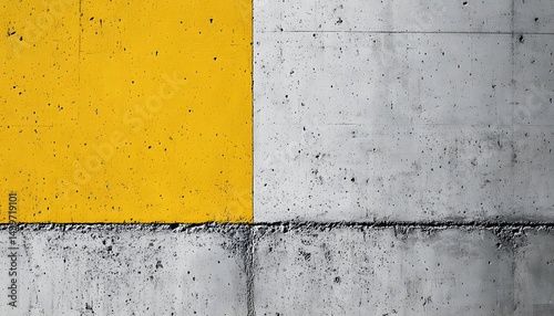 Obraz na płótnie Concrete wall shows yellow paint on top left portion of it w salonie
