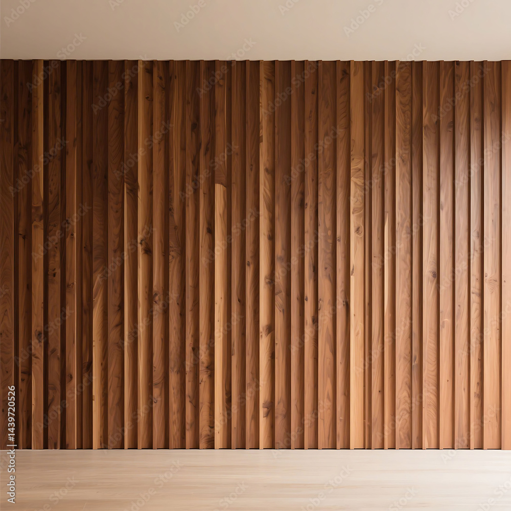 Fototapeta premium Wood slats, vertical lines, timber paneling, natural texture