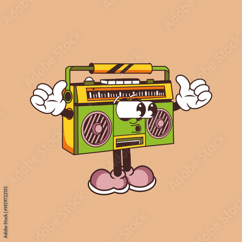 Retro character design from radio amaze