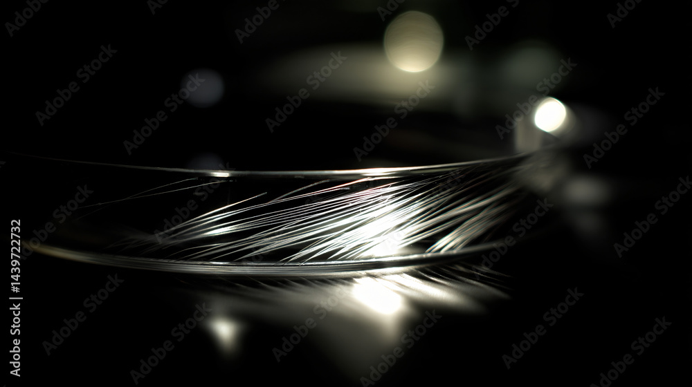 Dark filaments on a clear petri dish.