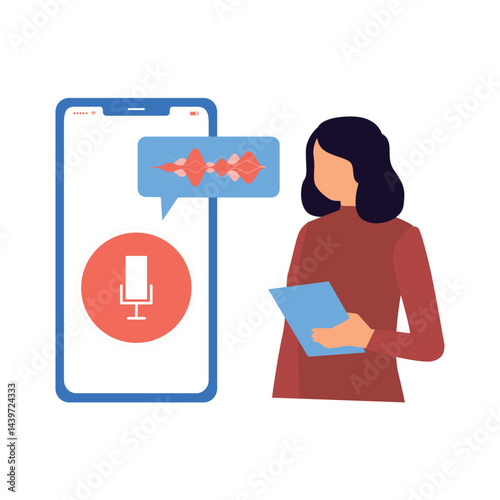 Voice message Vector illustration which can easily modify or edit