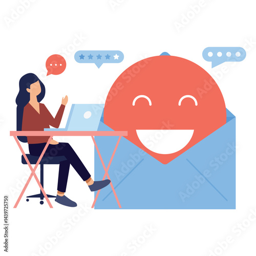 Feedback email  Vector illustration which can easily modify or edit