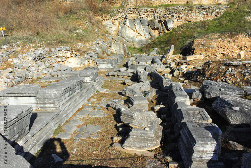 Ruins at archaeological area of Philippi, Greece