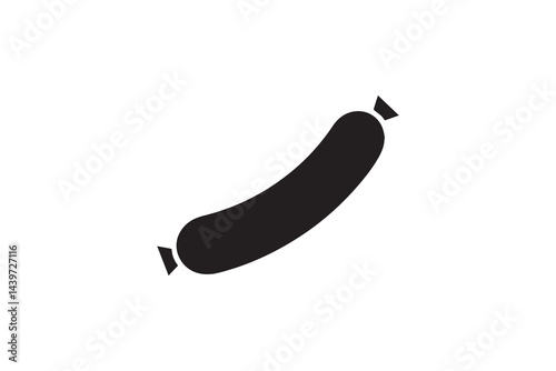 simple and unobtrusive Sausage vector silhouette illustration isolated in white background