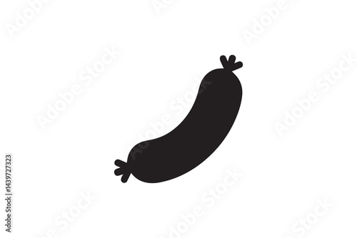 simple and unobtrusive Sausage vector silhouette illustration isolated in white background