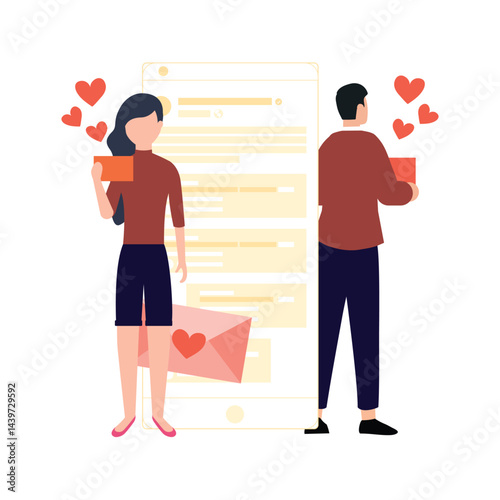 Online dating Vector illustration which can easily modify or edit
