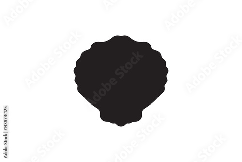 simple and unobtrusive Oyster vector silhouette illustration isolated in white background