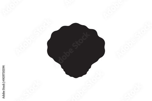 simple and unobtrusive Oyster vector silhouette illustration isolated in white background