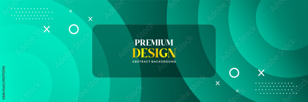 Elegant Premium Green Abstract Background with Soft Circular Waves