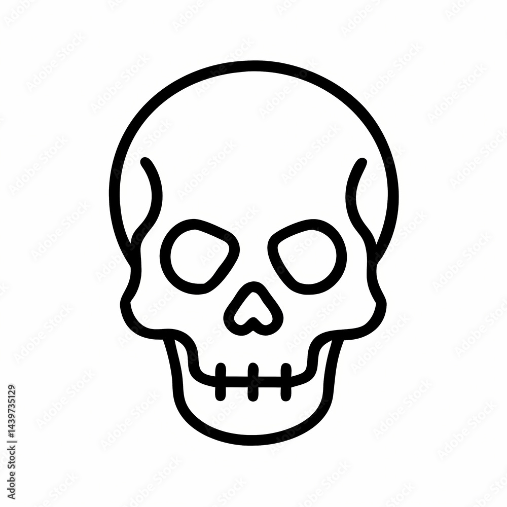 Simple Line Art Skull Design Simple Line Art Skull Design