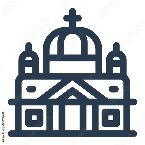 Historic Basilica with Domes and Cross