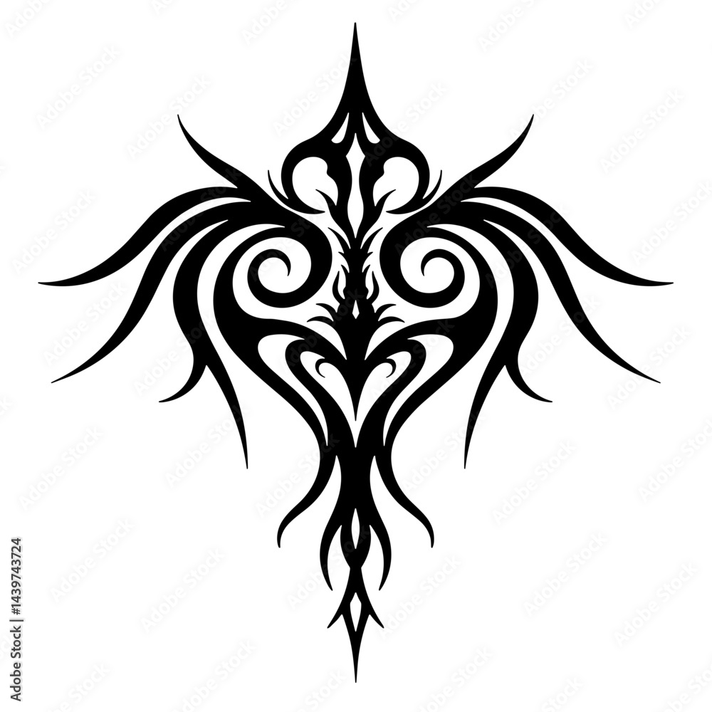 Fototapeta premium Tribal tattoo design for t-shirt print and tattoo 
