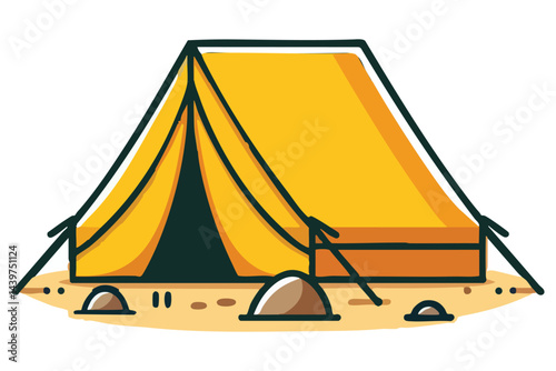 Camping tent illustration perfect for outdoor adventures and travel