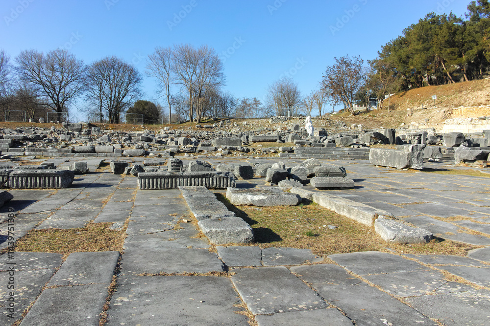 Ruins at archaeological area of Philippi, Greece