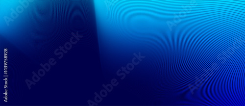 Blue lines in 3D perspective vector abstract background, dynamic linear minimal design, wave lied pattern in dimensional and movement.