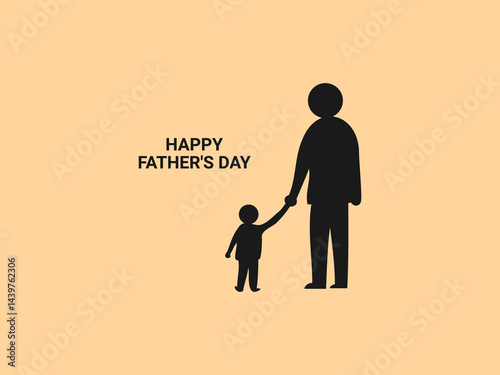 a black silhouette of an adult figure holding hands with a smaller silhouette of a child