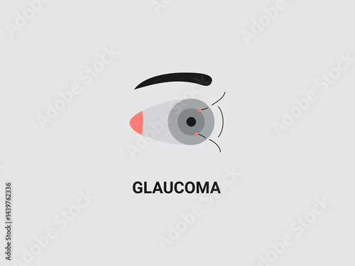 illustration of a human eye with an eyebrow above it
