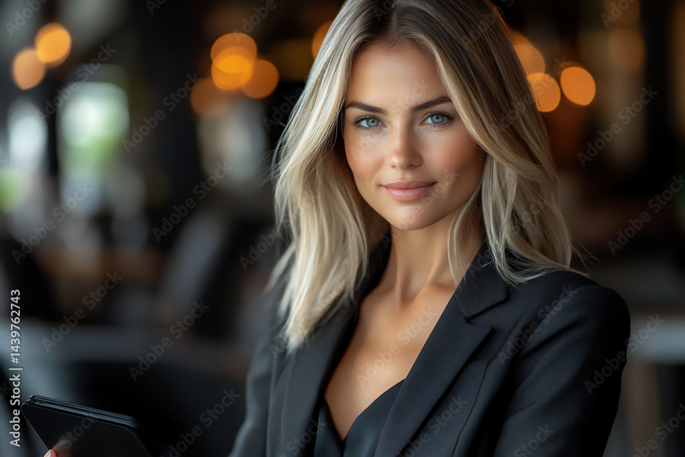 Obraz premium a working mom with a sharp, decisive look