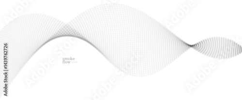 Abstract vector smoke background, wave of flowing circles particles, light grey abstract illustration, smooth and soft design, relaxing image.