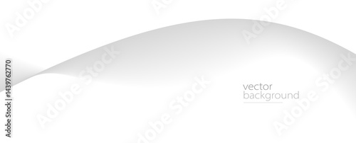 Smooth flow of wavy shape with gradient vector abstract background, light grey design curve line energy motion, relaxing image or technology.