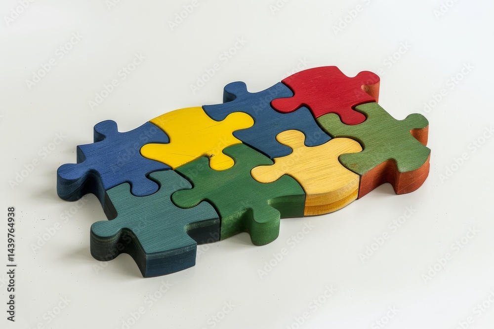 Fototapeta premium Isolated Puzzle Entertainment Isolated On White Background