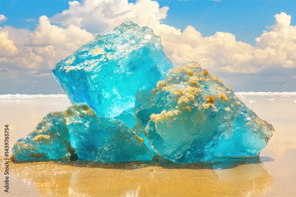 Obraz premium Azure crystals on beach