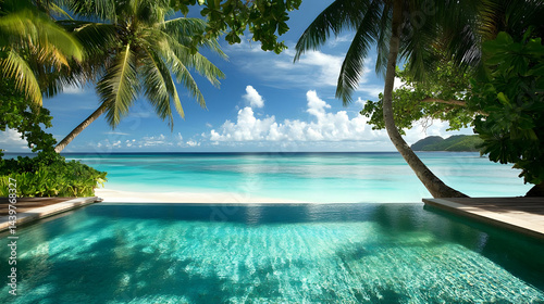 Tropical Beach Paradise: Infinity Pool and Ocean View