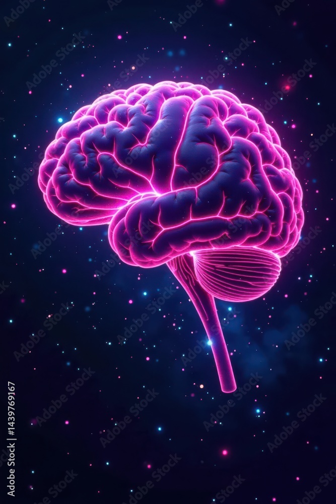 Stylized pink blue brain, digital circuit design , hardware, design, background Stylized pink blue brain, digital circuit design , hardware, design, background