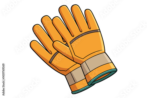 heavy duty safety gloves with a vibrant orange color and reflective strips, designed for workers in hazardous environments